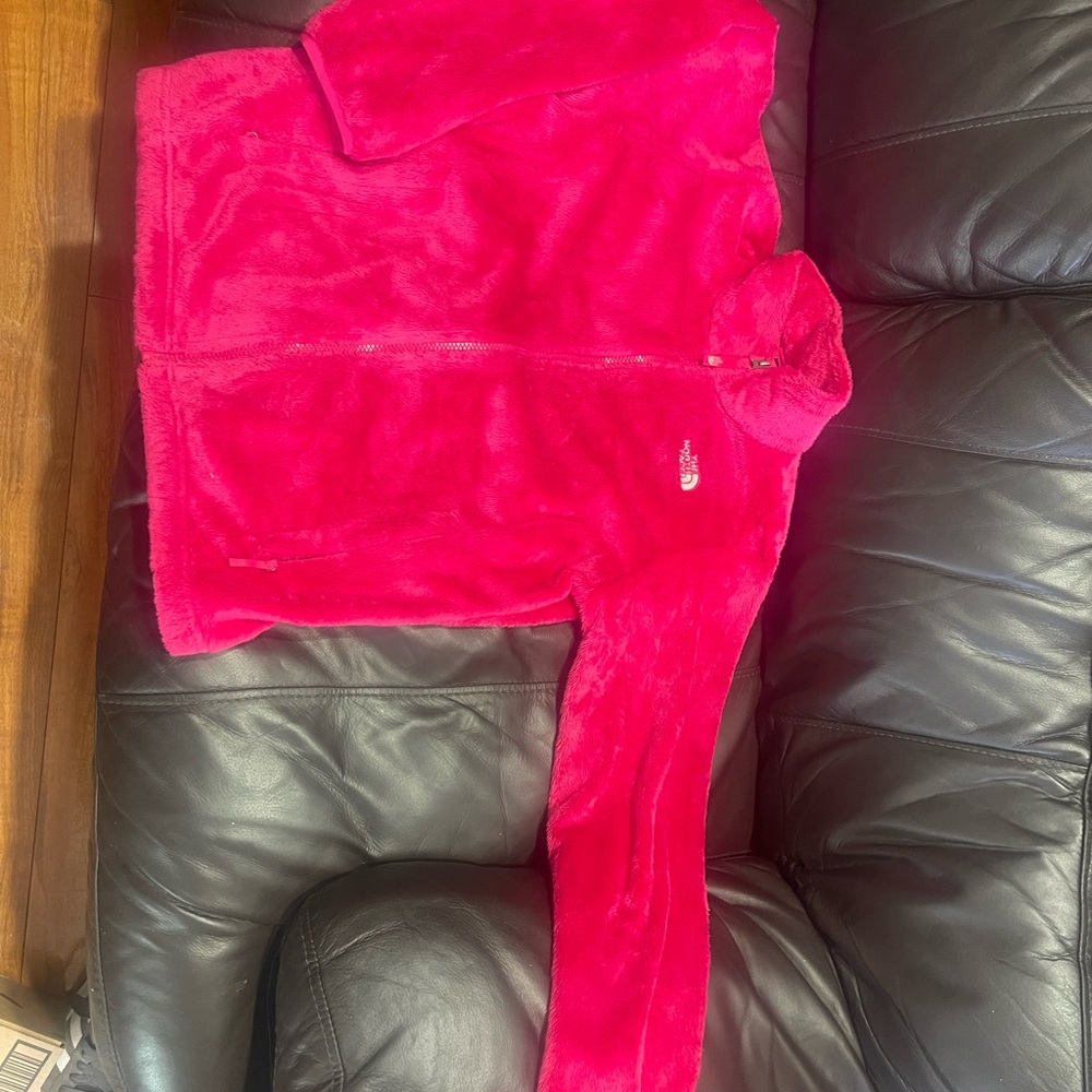 The Face North Bright Pink Fleece Jacket. Size 18 (XL)
